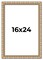 16x24 Modern Bamboo Picture Frame with UV-Resistant Acrylic & Acid Free Backing, Available in 5 Finishes - Gold, Silver, Brown, Black, and Natural
